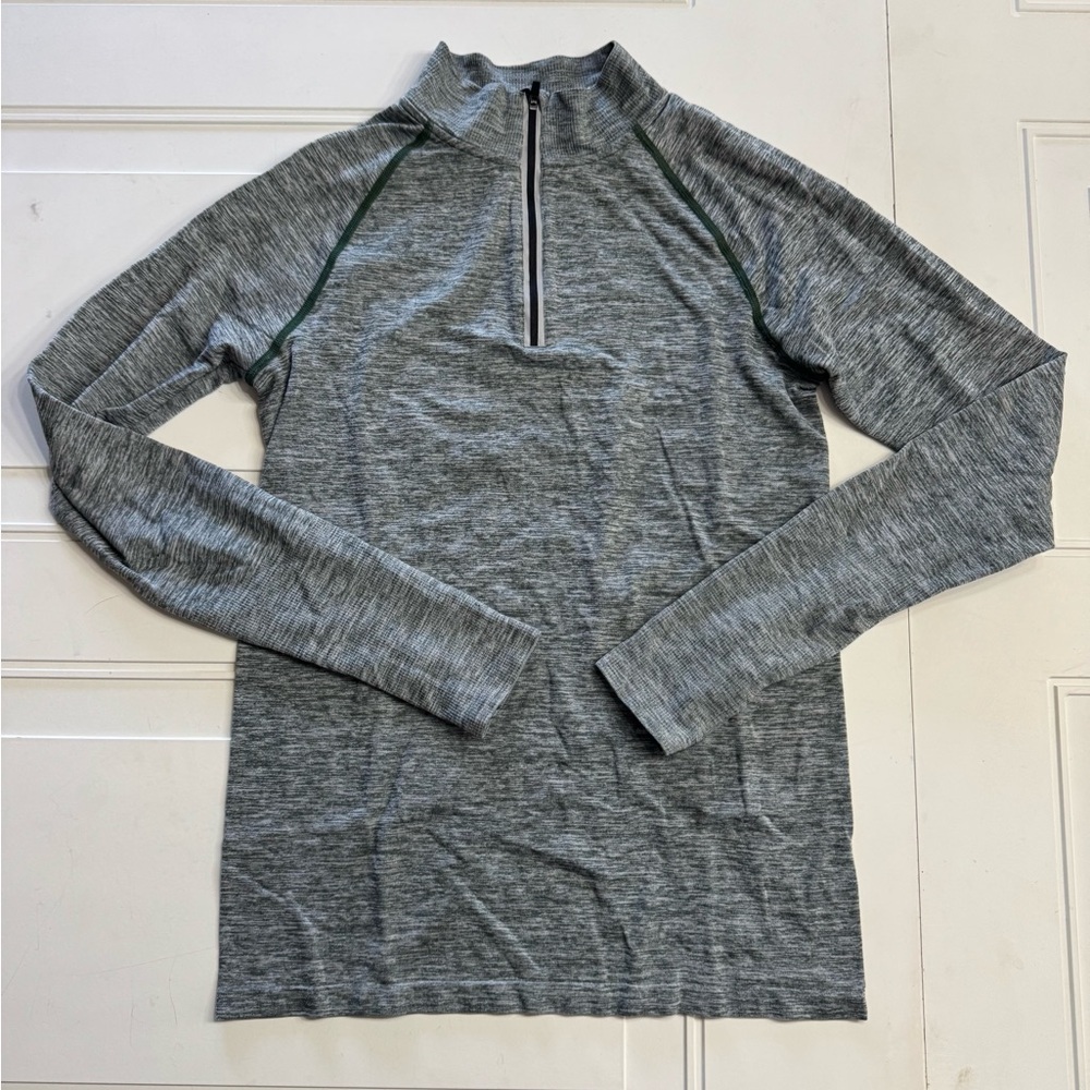 PINK Active Victoria’s Secret Long Sleeve Quarter Zip Shirt Reflective Zip Sz M